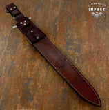 IMPACT CUTLERY RARE CUSTOM FULL TANG SHORT SWORD FULLER DAGGER KNIFE MICARTA