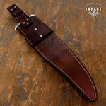 IMPACT CUTLERY 1-OF-A-KIND CUSTOM MASSIVE BOWIE KNIFE WENGE WOOD HANDLE
