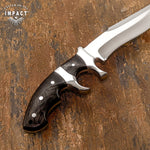 IMPACT CUTLERY RARE CUSTOM FULL TANG SUB HILTED BOWIE KNIFE | WENGE WOOD HANDLE