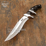 IMPACT CUTLERY RARE CUSTOM FULL TANG SUB HILTED BOWIE KNIFE | WENGE WOOD HANDLE