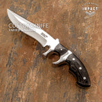 IMPACT CUTLERY RARE CUSTOM FULL TANG SUB HILTED BOWIE KNIFE | WENGE WOOD HANDLE