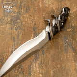 IMPACT CUTLERY RARE CUSTOM FULL TANG SUB HILTED BOWIE KNIFE | WENGE WOOD HANDLE
