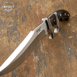 IMPACT CUTLERY RARE CUSTOM FULL TANG SUB HILTED BOWIE KNIFE | WENGE WOOD HANDLE