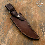 IMPACT CUTLERY RARE CUSTOM FULL TANG SUB HILTED BOWIE KNIFE | WENGE WOOD HANDLE