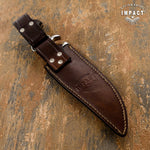 IMPACT CUTLERY RARE CUSTOM FULL TANG SUB HILTED BOWIE KNIFE | WENGE WOOD HANDLE