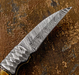 Impact Cutlery Custom Handmade Damascus Slip-Joint Folding Pocket Knife