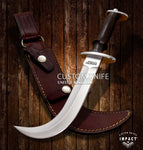 IMPACT CUTLERY RARE COMMANDO CORVO CHILENO KNIFE DOUBE EDGED WENGE WOOD HANDLE