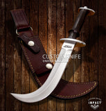 IMPACT CUTLERY RARE COMMANDO CORVO CHILENO KNIFE DOUBE EDGED WENGE WOOD HANDLE