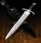 IMPACT CUTLERY RARE CUSTOM FULL TANG SWORD FULLER DAGGER KNIFE EXOTIC WOOD