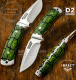 Green canvas micarta Full tang bushcraft knife, UK Knife store, UK Knife seller.