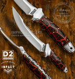 IMPACT CUTLERY RARE CUSTOM D2 FULL TANG BOWIE KNIFE SAW TOOTH BLADEIMPACT CUTLERY RARE CUSTOM D2 FULL TANG BOWIE KNIFE SAW TOOTH BLADE