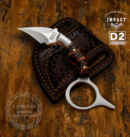 IMPACT CUTLERY CUSTOM D2 MINIATURE KARAMBIT KNIFE