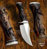 The Backcountry Elk is a rugged handcrafted field knife inspired by the quiet strength of wilderness landscapes
