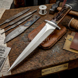 The Tusker’s Edge is a striking handcrafted dagger that blends bold wilderness artistry with precision craftsmanship.