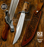 The Kingsmarch is a commanding handcrafted Bowie knife that embodies the timeless spirit of classic Sheffield blades