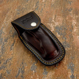 Brown Custom leather sheath for Folding knife, Uk Knife store