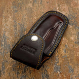 Custom leather sheath for knife, Handcrafted fit and finish with attention to detail throughout

