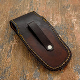 Brown leather knife sheath for Folding knife, Knife store, buy leather sheath