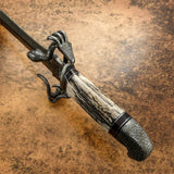 IMPACT CUTLERY RARE CUSTOM DAMASCUS DAGGER KNIFE STAG ANTLER
