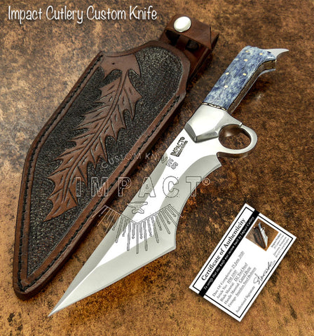 IMPACT CUTLERY RARE CUSTOM D2 FULL TANG SKINNING KNIFE