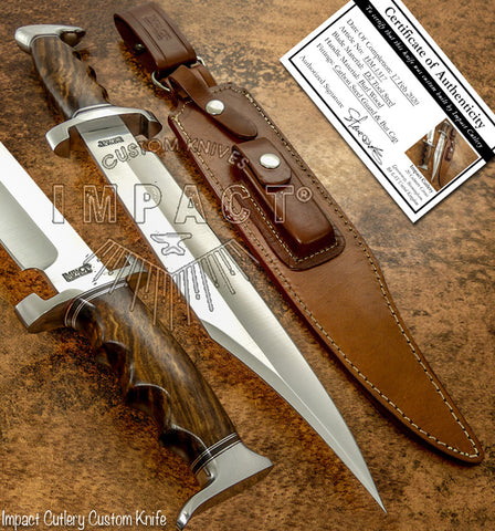 Buy UK Custom Bowie knife, Burl Wood