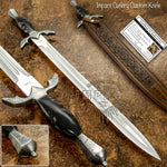 IMPACT CUTLERY RARE CUSTOM D2 SWORD BULL HORN HANDLE