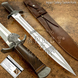 UK Custom Sword, Burl wood handle, Damascus guard, D2 Blade..