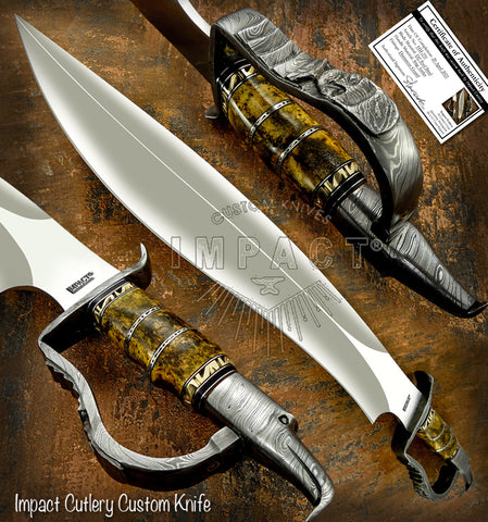 UK custom D-Guard Sasquatch Bowie, Stag Antler