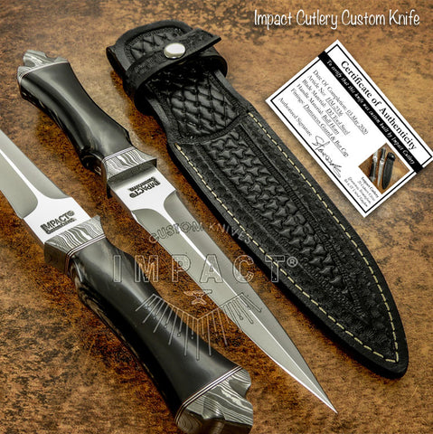 IMPACT CUTLERY RARE CUSTOM D2 DAGGER KNIFE