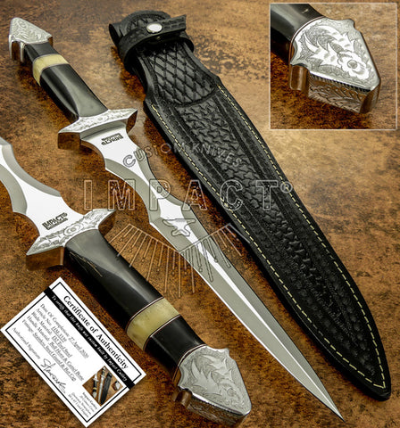 IMPACT CUTLERY RARE CUSTOM D2 ART DAGGER KNIFE