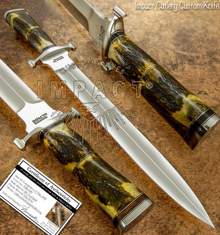 IMPACT CUTLERY RARE CUSTOM D2 TOOL STEEL LARGE DAGGER KNIFE