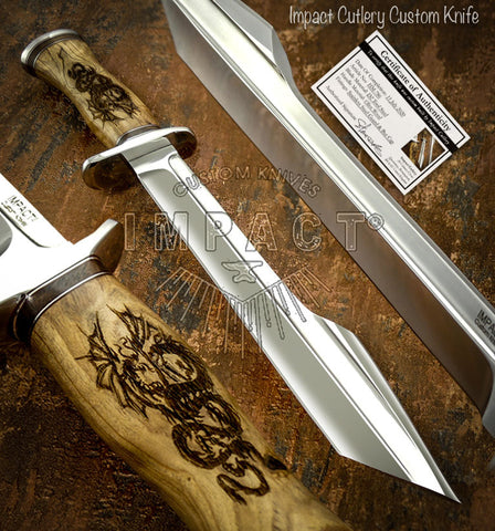 UK custom art knife, Engraving