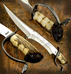 Buy UK Handmade Knife, UK Custom Knife, UK Hand made Knife, Hunting Knife, Dagger, Sword, Pocket Knife, Folding Knife, Chef Knife, Tracker, Survival knife, Bespoke, Kitchen Knife, Cleaver Knife, Bush craft, Axes, Hatchets, Matchets, Hand Forged Damascus, Bull Horn
