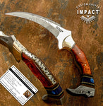 IMPACT CUTLERY RARE CUSTOM D2 FULL TANG KARAMBIT KNIFE