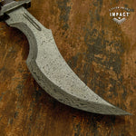 UK custom Rain Drop Damascus Bowie Knife