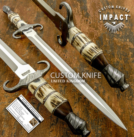 IMPACT CUTLERY DAGGER SWORD KNIFE STAG ANTLER