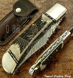 Buy UK Folding Knife, UK Custom Folding Knife, UK Lock Back Knife, Stag Antler