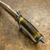 Buy UK Custom knife, Antiquated Stag Antler