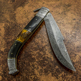 Buy UK Custom Damascus Knife, UK Folding Knife, UK Pocket Knife, UK Lock Back Knife