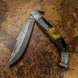 Buy UK Custom Damascus Knife, UK Folding Knife, UK Pocket Knife, UK Lock Back Knife