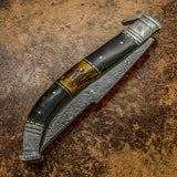 Buy UK Custom Damascus Knife, UK Folding Knife, UK Pocket Knife, UK Lock Back Knife