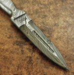 IMPACT CUTLERY RARE CUSTOM INTEGRAL FORGED DAMASCUS BOOT KNIFE DAGGER