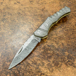 BUY UK CUSTOM DAMASCUS KNIFE, UK CUSTOM FOLDING KNIFE, POCKET KNIFE