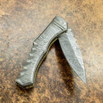 UK CUSTOM DAMASCUS KNIFE, UK CUSTOM FOLDING KNIFE, POCKET KNIFE