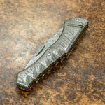 UK CUSTOM DAMASCUS KNIFE, UK CUSTOM FOLDING KNIFE, POCKET KNIFE