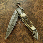 UK Folding Knife, UK Custom Folding Knife, UK Lock Knife, Stag Antler