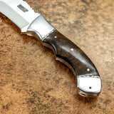 UK Custom Tracker Knife, Uk Custom Knife, UK Buscraft Knife, UK Hand Made Knife, BURL WOOD