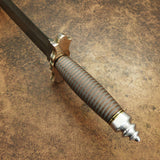 MPACT CUTLERY RARE CUSTOM FEATHER DAMASCUS DAGGER KNIFE WIRE WRAPPED HANDLE