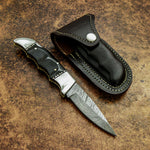 Buy UK Custom Damascus Knife, UK Folding Knife, UK Pocket Knife, UK Lock Back Knife, Bull Horn