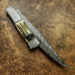 Buy UK Custom Damascus Knife, UK Folding Knife, UK Pocket Knife, UK Lock Back Knife